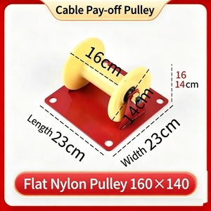 Rodillo de Nylon de Alta Resistencia y Baja Fricción <span class=keywords><strong>para</strong></span> Tracción de Cables, Recto/Esquinero/Guía de Alcantarilla, Polea de Base Plana <span class=keywords><strong>para</strong></span> Desplazamiento de Cables - Product Image 4