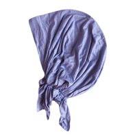 Hiyab Étnico de Algodón para Mujer, Pañuelo con Capucha Estilo Chal, Gorro para el Cabello de Cola Corta, Gorro Étnico