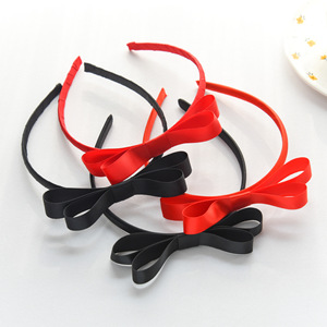 Fascia per capelli con fiocco rosso, fasce vintage con nodo, accessori per capelli per donne e ragazze, regalo di accessori per capelli per bambina - Product Image 2
