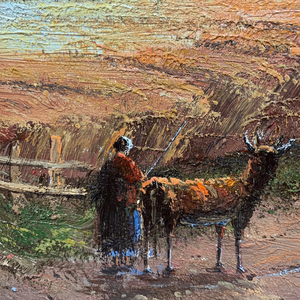 20 In× 24 in dipinti ad olio d'arte dipinti a mano 100% paesaggio classico del campo - Product Image 1