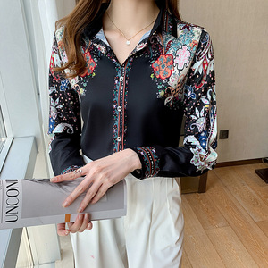 Chemisier Boutonné Décontracté pour Femmes, Hauts à Manches Longues et Col Rabattu - Product Image 3
