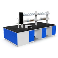 Tables de laboratoire de chimie pour salles de classe, bancs de laboratoire modulaires avec plan de travail en résine époxy