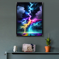 Kits de pintura de diamantes para adultos Ab Drill colores personalizados Lightning Art 5d DIY diamante punto pintura al por mayor