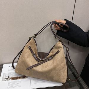 Sac fourre-tout en faux daim pour femmes, grande capacité, sac à bandoulière minimaliste haut de gamme, sacs à main polyvalents pour le shopping, vente en gros - Product Image 4