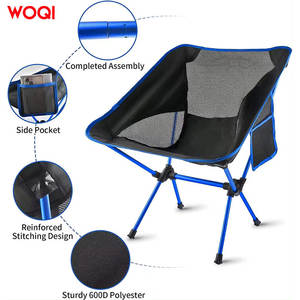 Silla Plegable para Camping Woqi, Color Azul, Marco de Aluminio, Tela Oxford, Ligera, Portátil, para Jardín, Estilo Mochila Compacta - Product Image 2