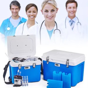Xách tay Cooler Box <span class=keywords><strong>vaccine</strong></span> <span class=keywords><strong>Carrier</strong></span> Box giao thông vận tải y sinh học sản xuất giá 13L y tế Cooler box với xử lý - Product Image 1