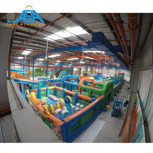 American <span class=keywords><strong>Ninja</strong></span> Warrior carrera de obstáculos interior inflable salto patio gigante Casa de rebote Funfair castillo inflable - Product Image 3