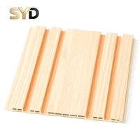 Panneau WPC ignifuge Great Wall, grain de bois 3D, panneau mural composite en bois plastique pour la rénovation de bureaux commerciaux