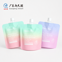 Emballage cosmétique anti-fuite, sachets en plastique mats à bec verseur, sacs de voyage portables, sachets