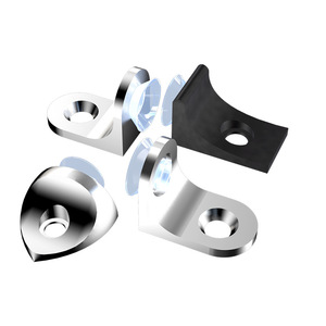 <b>Shelf</b> Support Zinc Alloy <b>Bracket</b> With Rubber Pad For Storage Furniture Fixing Accessories - Product Image 1