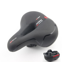 Confort en cuir souple selle de vélo balle absorbante mousse à mémoire large selle de vélo en cuir PU VTT siège de vélo