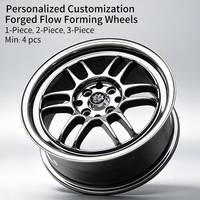 Ruedas Universales FLowtone de 16 Pulgadas 4x100/114.3, Llantas Ligeras de Aleación de Aluminio para VW Polo Golf Mk1 Mk2 Mk3 Lupo