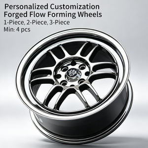 Roues universelles FLowtone, roues de 16 pouces 4x100/114.3, alliage d'aluminium léger, jantes pour VW Polo Golf Mk1 Mk2 Mk3 Lupo - Product Image 2