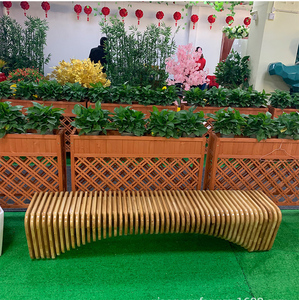 Y503 tranche bois Long banc Art décor meubles sur mesure Sculpture chaise chaise d'attente commerciale pour l'école hôpital Boutique - Product Image 5