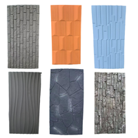 Panneau de pierre culturelle en PU sur mesure, couleur personnalisée, texture réaliste 3D, revêtement mural en pierre artificielle durable, directement de l'usine