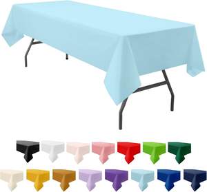 Custom Nonwoven fabircTable <b>Cover</b> Business Tabletop for Birthday Weddings Trade Shows Personalized Event - Product Image 2