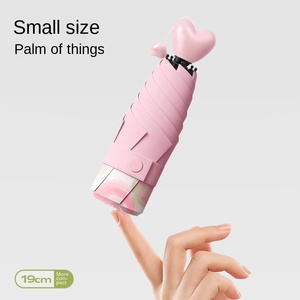 Paraguas Plegable 50% con Asa de Agarre, Diseño de Frutas Frescas, Pegamento Negro, Protección Solar, Doble Uso, Control Automático, Publicitario/Regalo, Impresión para Mujer - Product Image 4