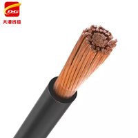 Cable de Soldadura de Cobre con Aislamiento de Goma, Certificado CE H01N2-D YH, 25mm2, 35mm2, 50mm2, 70mm2, 95mm2, de un Solo Núcleo, 100m