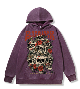 Axit Rửa Áo & Áo 350GSM 100% Cotton Thời Trang dạo phố Quá Khổ Chất Lượng Cao Trống Biểu Tượng Tùy Chỉnh In Cho Nam Giới Phụ Nữ Unisex - Product Image 2