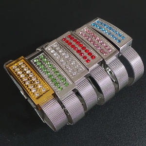 Xoay đồ trang sức USB Flash Drive 2.0 8GB 16GB <span class=keywords><strong>32GB</strong></span> Bộ nhớ lưu trữ kim loại bút Vòng đeo tay Pendrive dây đeo cổ tay với pha lê - Product Image 2