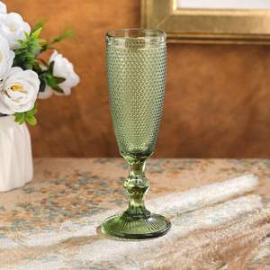 Gobelets à vin vintage ambrés, roses et violets, gravés et colorés, vente directe d'usine, ensembles de verres de mariage puissants - Product Image 5