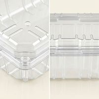 Boîtes à emporter en plastique transparent recyclables de qualité alimentaire sans BPA, avec couvercle à fermeture sécurisée, pour le pain