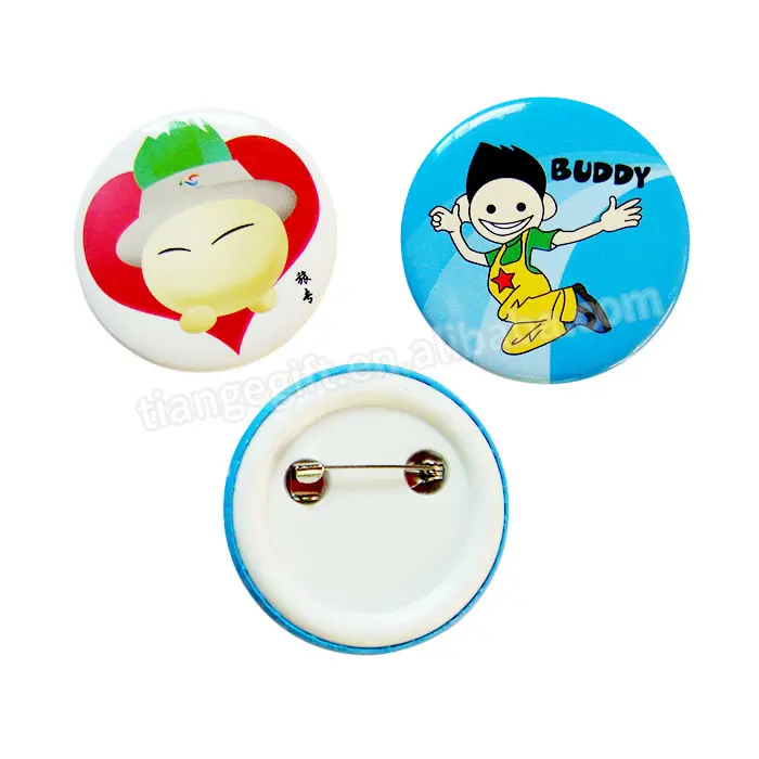 Custom Design Logo Printing Round Button Pin Badges