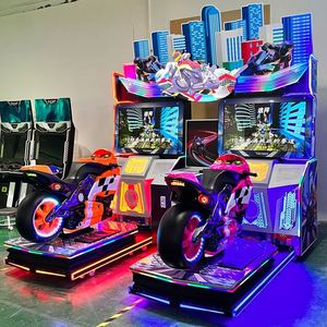 Équipement de jeu vidéo de grande envergure pour simulateur de course de moto double dynamique en ville, pour salle de jeux commerciale à monnayeur - Product Image 3