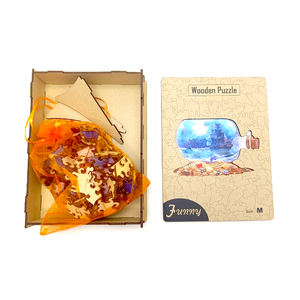 Jeu de blocs Legno Iq, jeu de construction carré, boîte de jeux, puzzle <span class=keywords><strong>cube</strong></span>, puzzle en <span class=keywords><strong>bois</strong></span> pour enfants, animaux, puzzle de Noël - Product Image 2