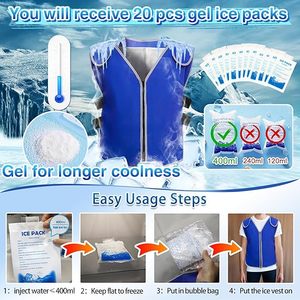 Wholesale Cooling <strong>Vest</strong> With 20pcs Ice <strong>Packs</strong> for <strong>Men</strong> Women - Cold <strong>Vest</strong> Adjustable Cool Jacket for Working Outdoor - Product Image 5