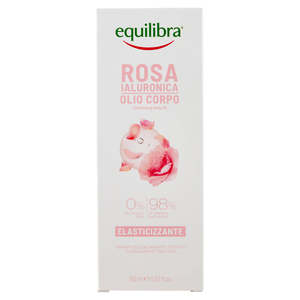 Equilibra, huile pour le corps, action élastique, aide à prévenir les vergetures, 150ml, non gras, extrait de rose de damassé - Product Image 1