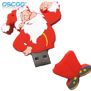 OscOO Christmas Santa <b>USB</b> <b>Flash</b> <b>Drive</b> 4GB 8GB 16GB 32GB 64GB 128GB 256GB <b>USB</b> 2.0 Custom Mold Making Promotional Gift - Product Image 1