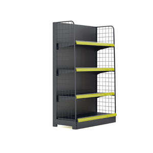 حامل تسوق من 5 طبقات من الفولاذ للبيع بالجملة رف سوبر ماركت ، رفوف عرض متينة لمتاجر البقالة ، معدنية على الوجهين - Product Image 1