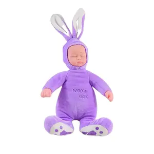 35cm 14in Reborn Baby Doll rabbit sing songs musical Boneca baby toy doll Cute Itouch Function Baby Doll With Sound