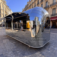 Chariot de nourriture mobile personnalisé, mini remorque, rôtissoire à poulet, camion à crêpes, kiosque à glaces, chariot de vente ambulante avec équipement de cuisine complet
