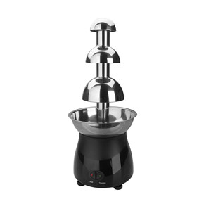 Fontana di Cioccolato Maxi a 4 Livelli in Acciaio Inossidabile con Funzione di Sciogliere e Riscaldare per Feste ed Eventi - Product Image 1