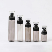 Vente en gros de flacons en plastique PET de 30 ml, 60 ml, 80 ml, 100 ml, 120 ml et 150 ml avec pulvérisateur à fine brume UPG et bouchon AS