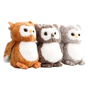 Almohada <span class=keywords><strong>de</strong></span> Peluche <span class=keywords><strong>de</strong></span> Búho <span class=keywords><strong>de</strong></span> 25 cm <span class=keywords><strong>de</strong></span> la Marca LD, Suave, Color Marrón/Café/Gris, Relleno <span class=keywords><strong>de</strong></span> Algodón PP, Bordado, Regalo - Product Image 1