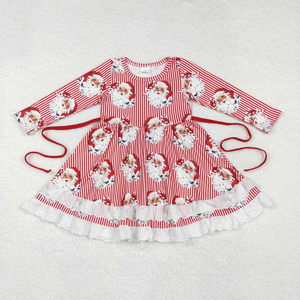Pyjamas de Noël Assortis pour la Famille en Gros – Tenues d'Hiver Imprimées Père Noël Rouges pour Maman et Filles - Product Image 4