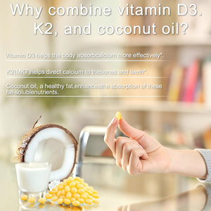 Vitamina D3 y VITAMINA K2 de marca privada de alta calidad que favorecen la salud de los huesos y los dientes y mantienen la salud cardiovascular en cápsulas blandas. - Product Image 5