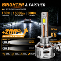 Ampoules LED pour phares et feux antibrouillard SFIDA K6 12V, nouvelle compatibilité universelle pour phares de voiture H4/H11/H7