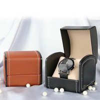 Boîte cadeau personnalisée de luxe, boîte d'emballage, boîte de rangement en cuir, étui de montre de voyage, boîtes de montre en cuir Pu
