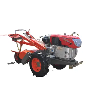 Motor diesel mini trator agricultura agrícola Multi funcional potência leme trator ambulante 12 hp