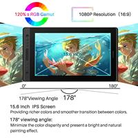 Tablette graphique à écran 15.6 pouces, avec stylet et support