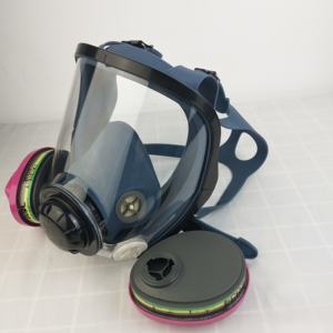CE <span class=keywords><strong>Respirator</strong></span> wajah penuh, masker Gas pencegah asap debu, lapisan kimia anti-radiasi untuk semprot otomotif - Product Image 5