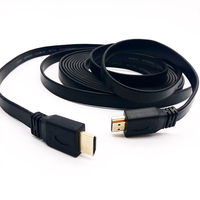 Kabel HDMI Ultra tipis, kabel HDMI Ultra tipis 20 Pin HDMI 1080p jantan ke jantan, konduktor Ccs 1.4v ramping datar