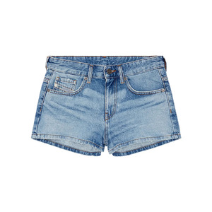 Shorts en jean délavé léger, doux, respirant et écologique, avec détails boutonnés, pour une forme améliorée et une stabilité fiable, style décontracté. - Product Image 1