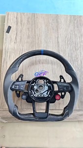 Volant en cuir et fibre de carbone personnalisé pour <span class=keywords><strong>Audi</strong></span> <span class=keywords><strong>A1</strong></span> A3 A4 A5 A6 A7 <span class=keywords><strong>RS</strong></span> R8 RS3 C7 Q5 Q7 S3 S5 8V B9 S4 Q3 Q8 TT - Product Image 6