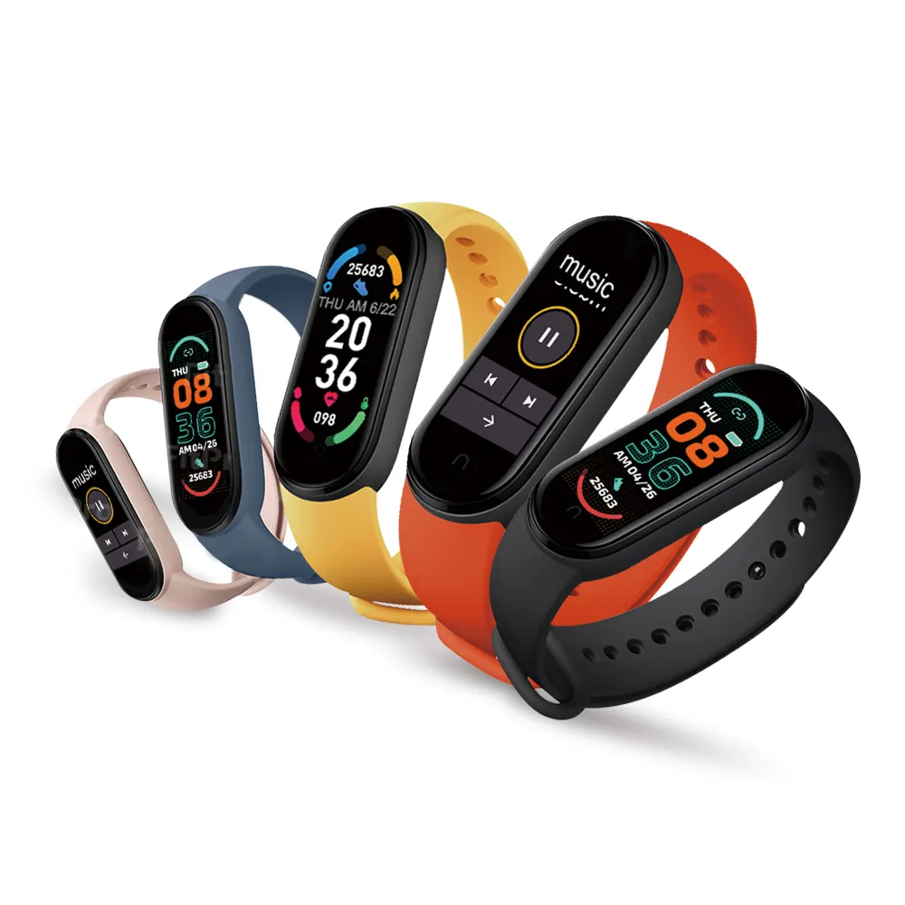 Hot Sales M6 Smart Watch Fitness Tracker Blood Pressure Mi Bracelet Heart Rate Monitor Waterproof M6 Sport Band