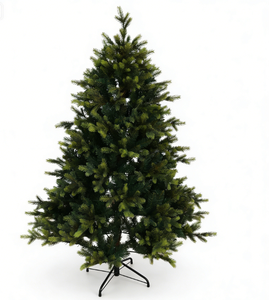 Albero di Natale Artificiale in Abete di Alta Qualità, Ecologico, 210 cm con Base per Decorazioni Natalizie da Esterno - Product Image 1
